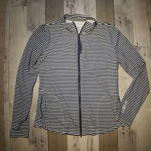 Zip up Striped sweater